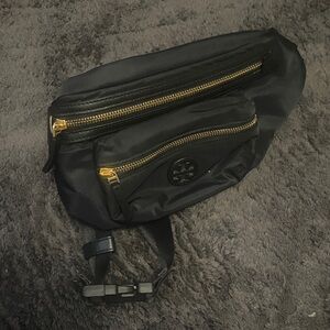 Tory Burch Black and Gold Travel Bag